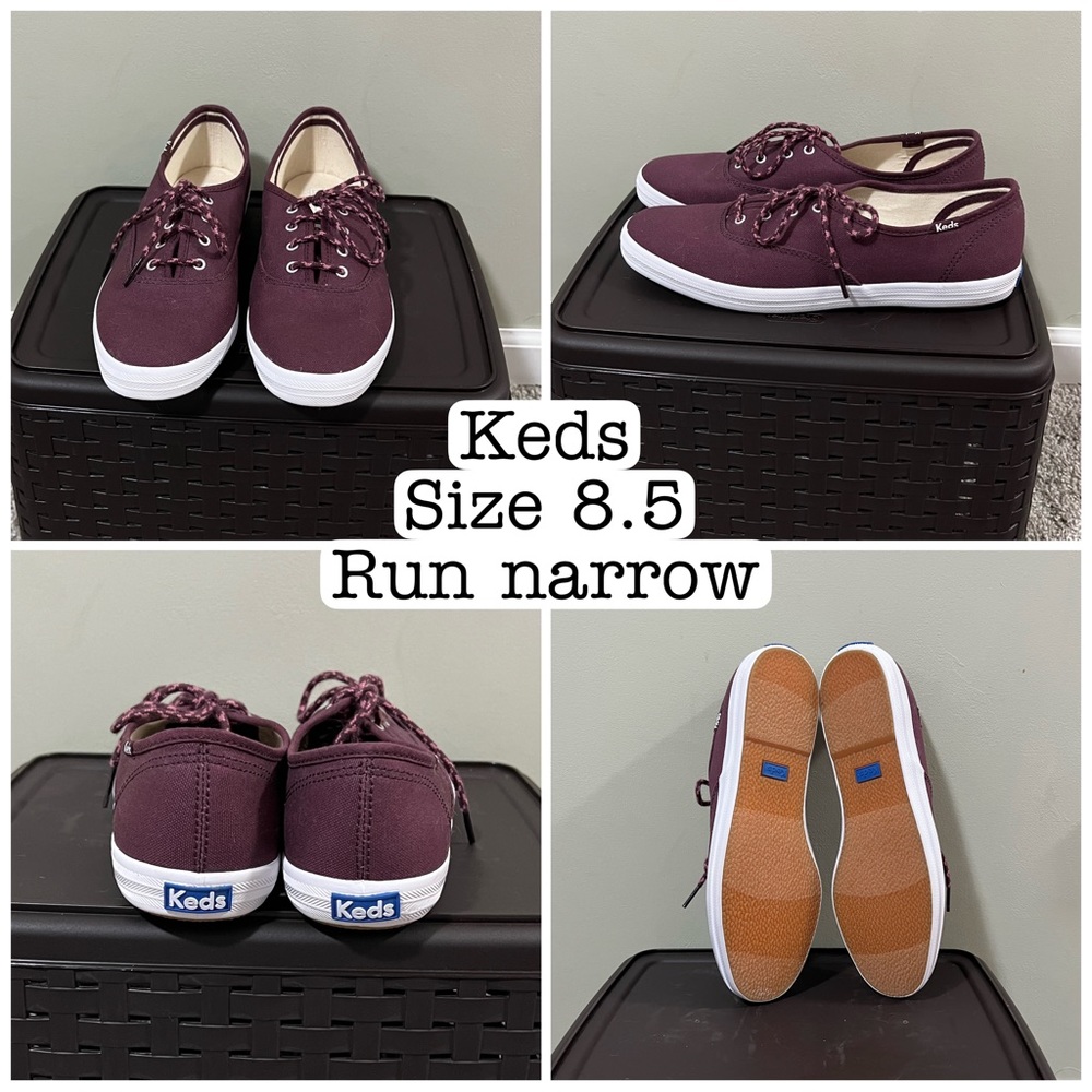 Keds plum lace-up sneaker